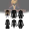 Medium Coat Long  Fashion Slimfit Trench Dark Tie Collar Court Tuxedo Cosplay