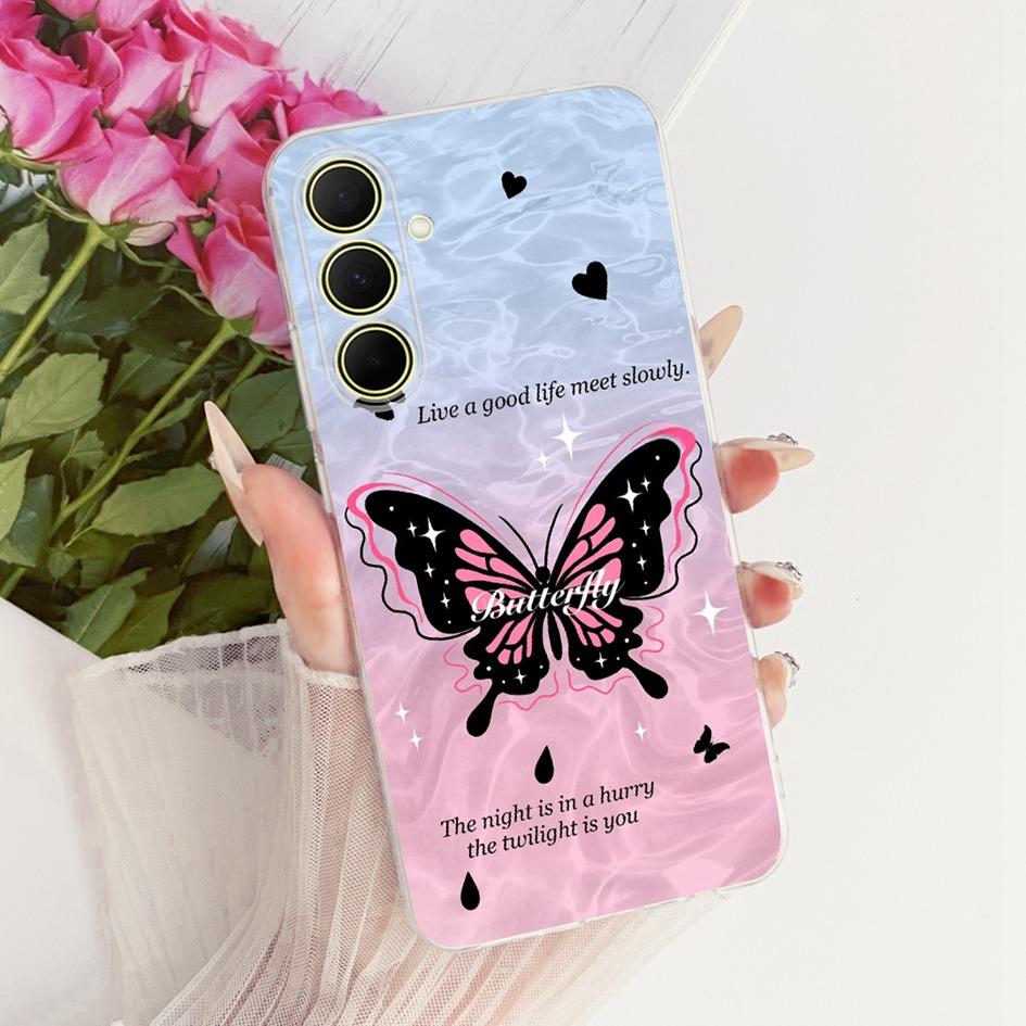 Hülle Für Samsung Galaxy A17 A37 A57 5G Cover Neue Stilvolle Blume Klare Weiche Silikon Handyhülle Für Samsung A 17 A 37 A 57 Stoßfänger