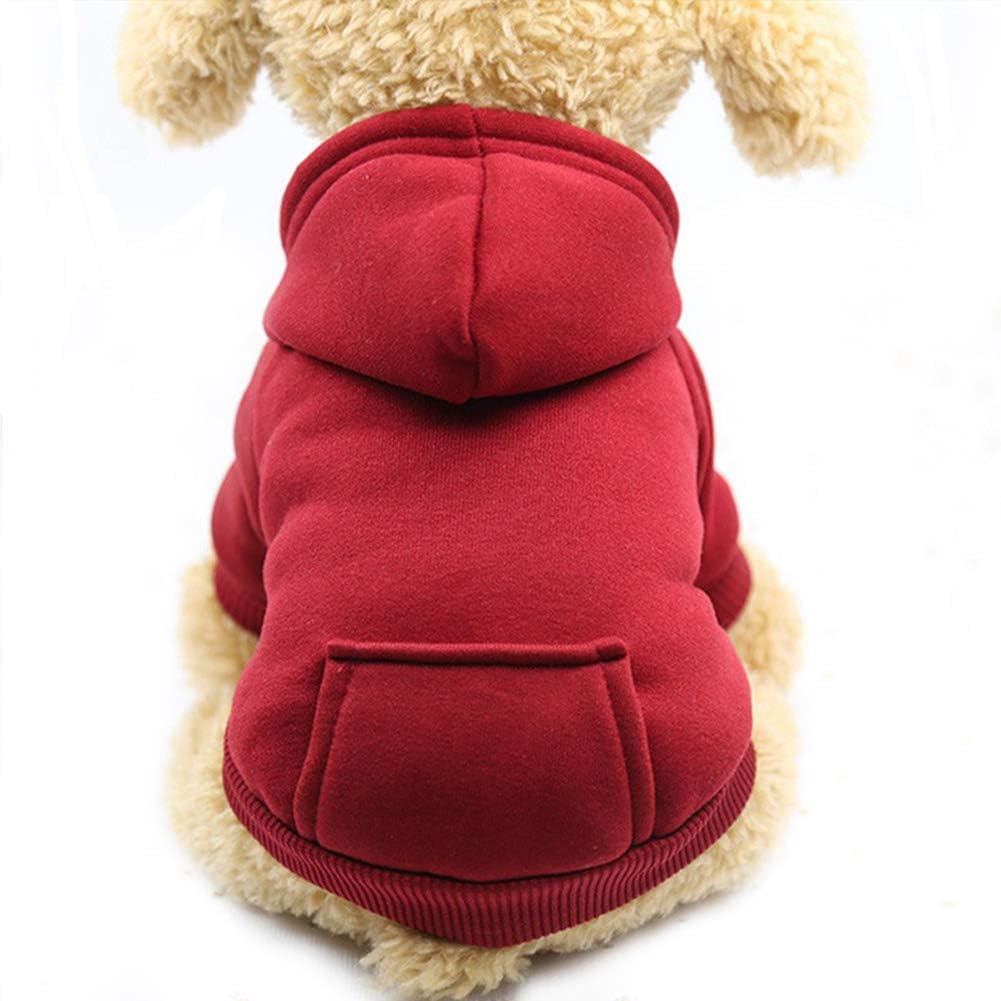 Pet Dog Cold Weather Jacket with Pockets Winter Dog Hoodie Warm Puppy Clothes for Large and Small Dogs Chihuahua Clothing, Sweet Gift for Cute Pets