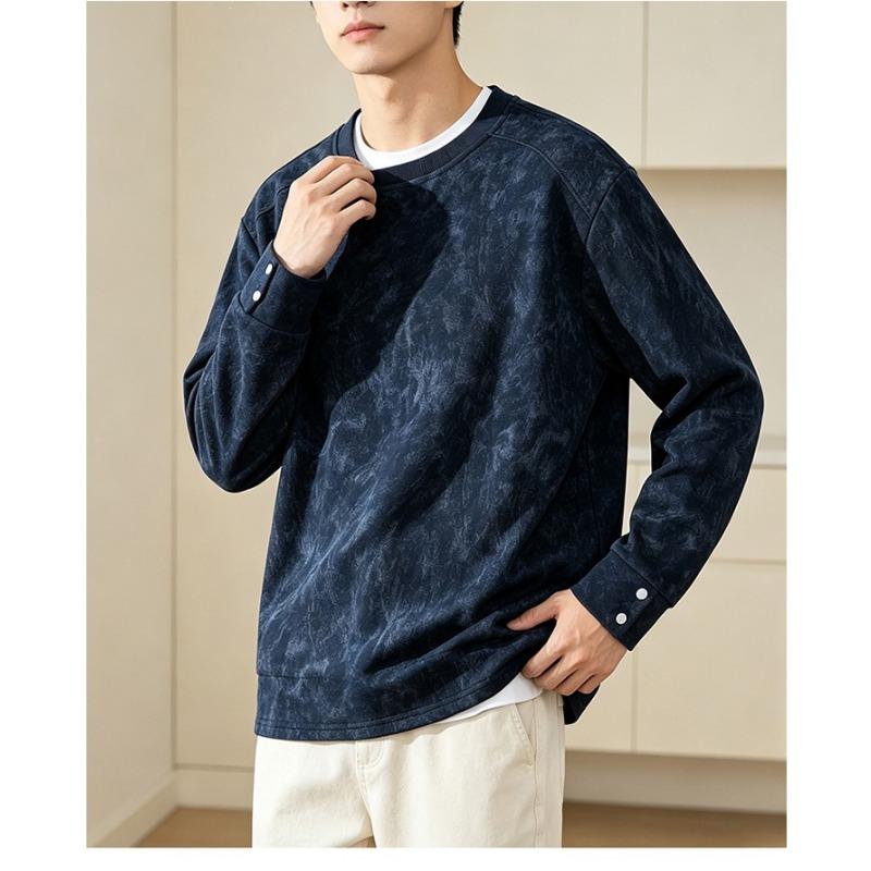 Men S Vintage Loose Fit Crew Neck Long Sleeve Sweatshirt For Teens
