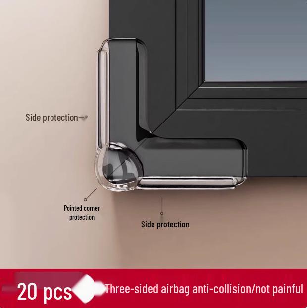 Window Glass Table Corner Safety Airbag - Anti-Collision Right Angle Protector