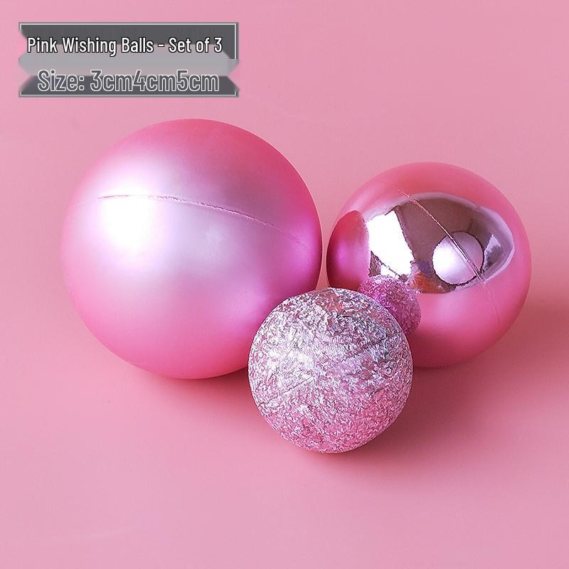 Valentine's Day & Birthday Cake Topper: Gold, Silver, and Colorful Transparent Wishing Balls Decoration