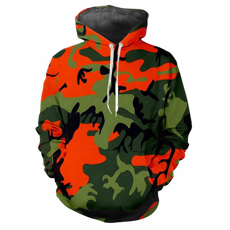 

Толстовка с капюшоном Jungle Camouflage 3D Printed Spring Autumn Street Sweatshirt Свободная повседневная спортивная верхняя одежда для детей Классические камуфляжные толстовки с капюшоном XL