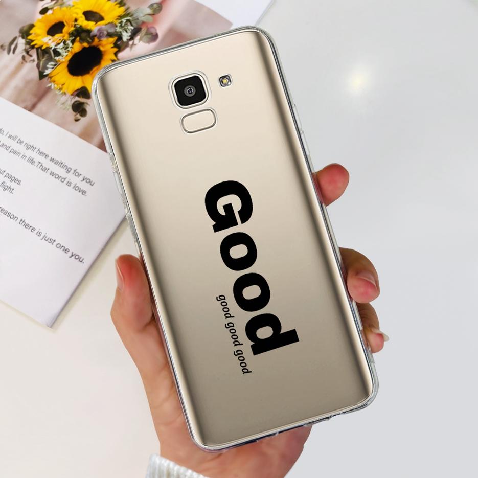 For Samsung Galaxy J6 2018 Case SM-J600F Stylish Painted Cover Clear Silicone Soft TPU Phone Case For Samsung J6 Plus J6+ Bumper
