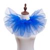 Elizabethan Ruffle Collar Victorian Tulle Collar for Halloween Party and Cosplay Event Clown Collar for Masquerades