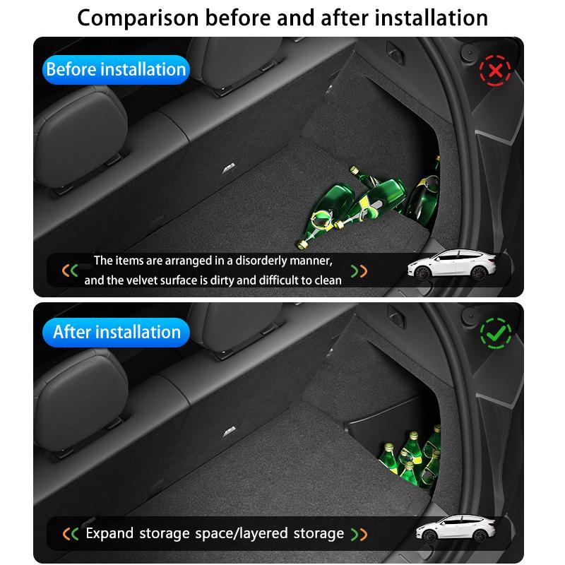 For Tesla New Model YL Launch 2026 TPE Side Storage Bucket In Trunk To Compensate For Trunk Defects Trunk Storage Bucket Storage