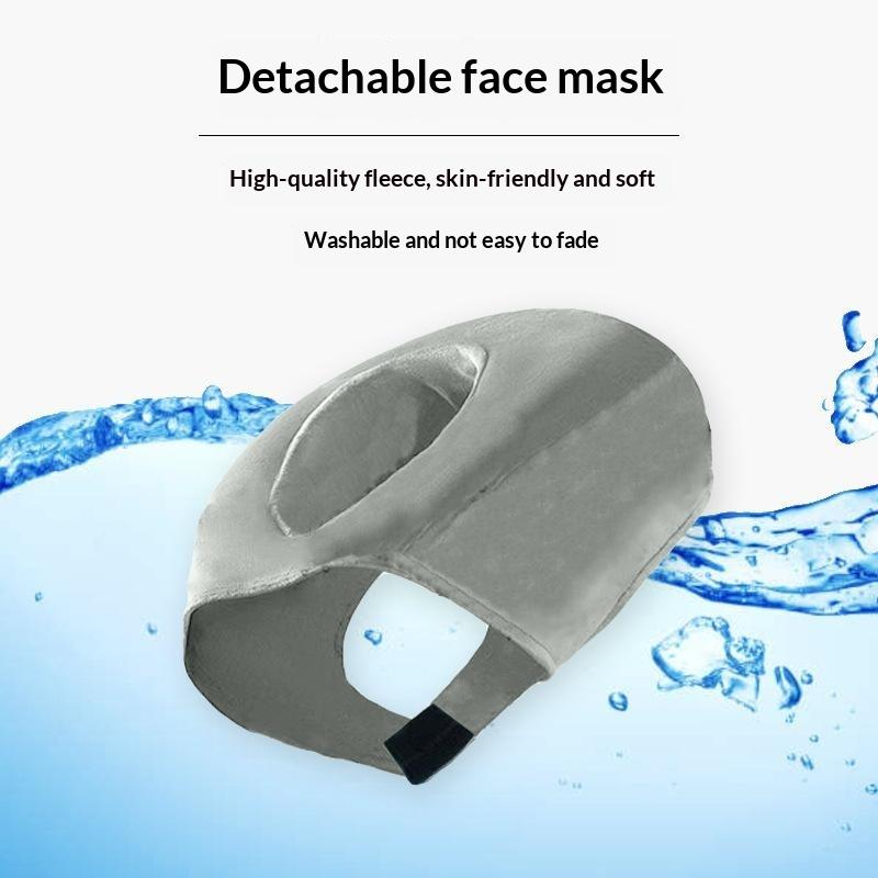 Portable Inflatable Travel Neck Pillow , Hand-Washable Cover For Airplane Car Bus Train Office Nap Camping