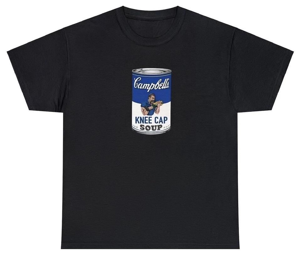 Dan Campbell Kneecap Soup T Shirt Funny Detroit Lions Coach Football Humor Tee S