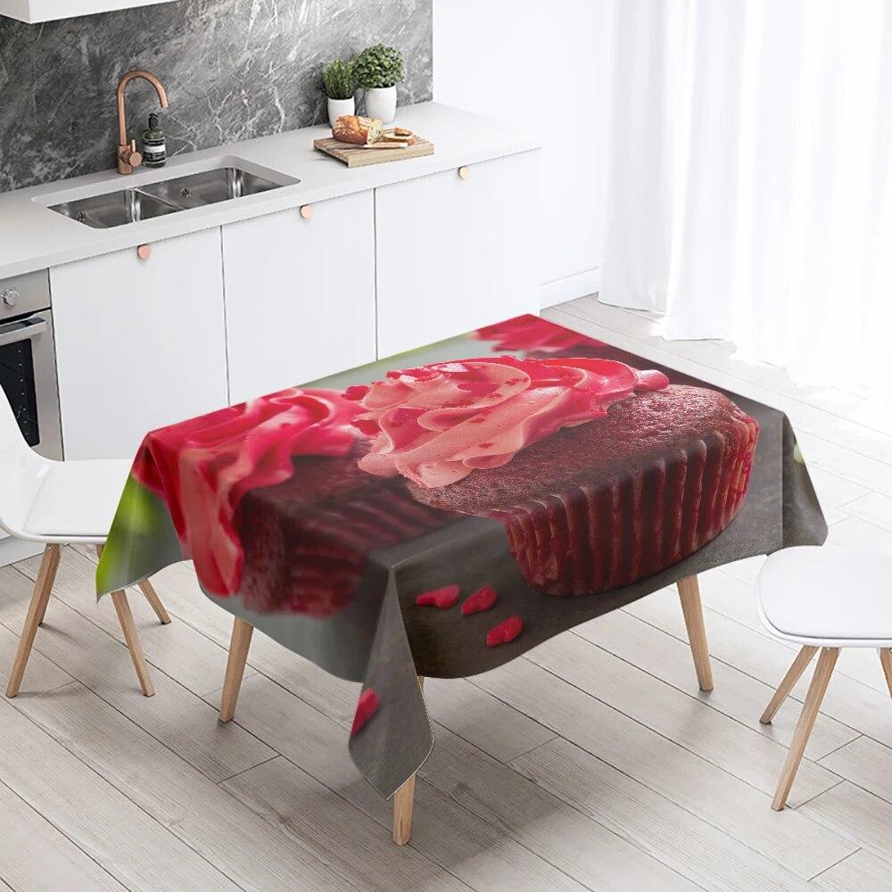 Fata de masa Cupcake Gourmet Impermeabil Dreptunghi Decor petrecere Nunta Masa Restaurant Bucatarie Acasă