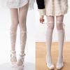 Women Japanese Style JK Sweet Ribbon Bowknot Silk Tights Stockings Sweet Crisscross Ties Bandages Spliced Pantyhose