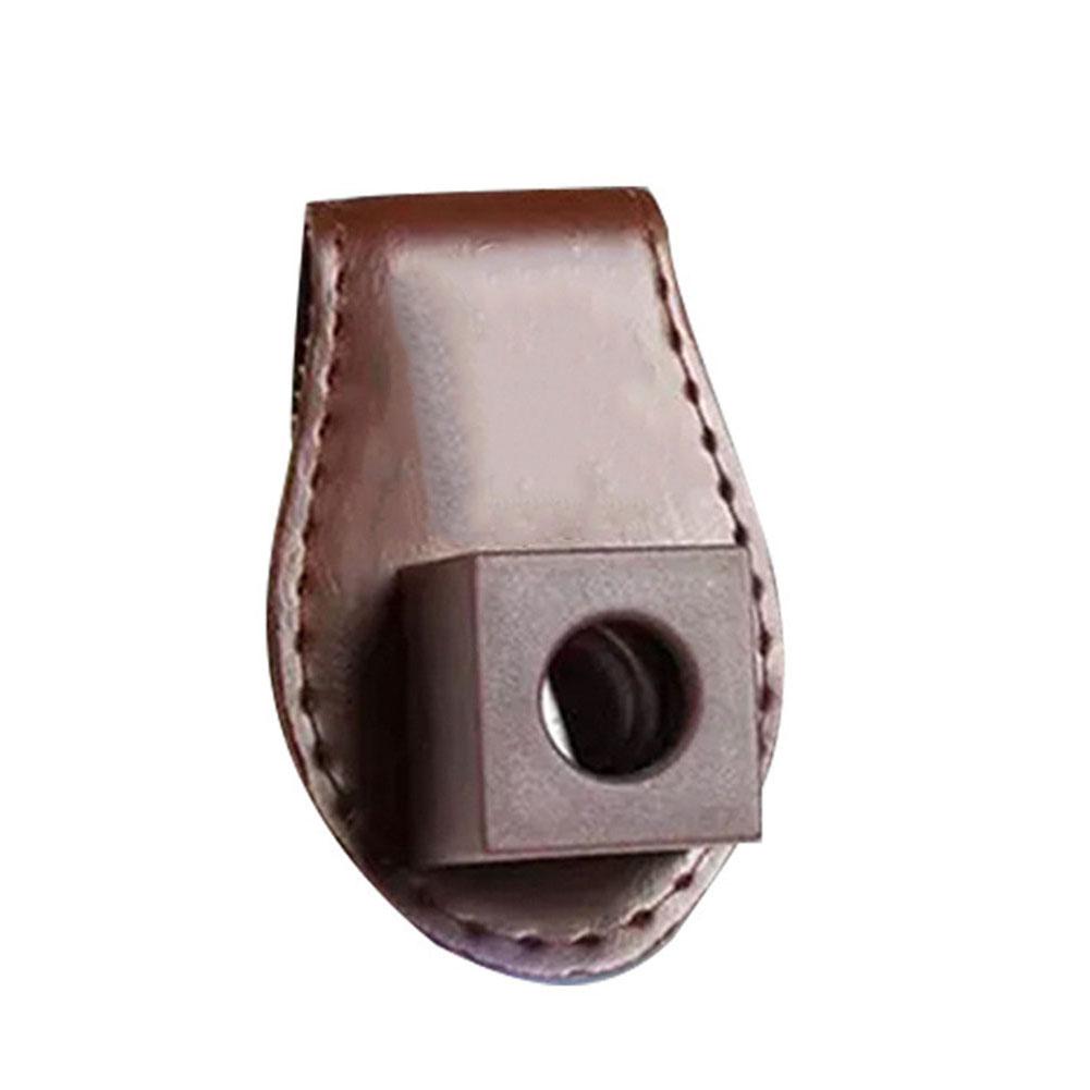 1Pc Pool Cue Chalk Holder Magnetic Billiard For Snooker Pool Cue Chalk Holder Plastic Leather Storage Clip коричневый