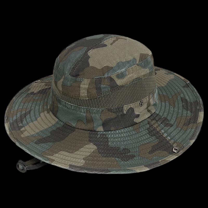 Unisex Washed Camouflage Fisherman Sun Hat