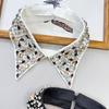 Fashion Jeweled Detachable Collar Shawl Versatile Lapel Colorful Rhinestones Collar Shawl for Dress Shirt