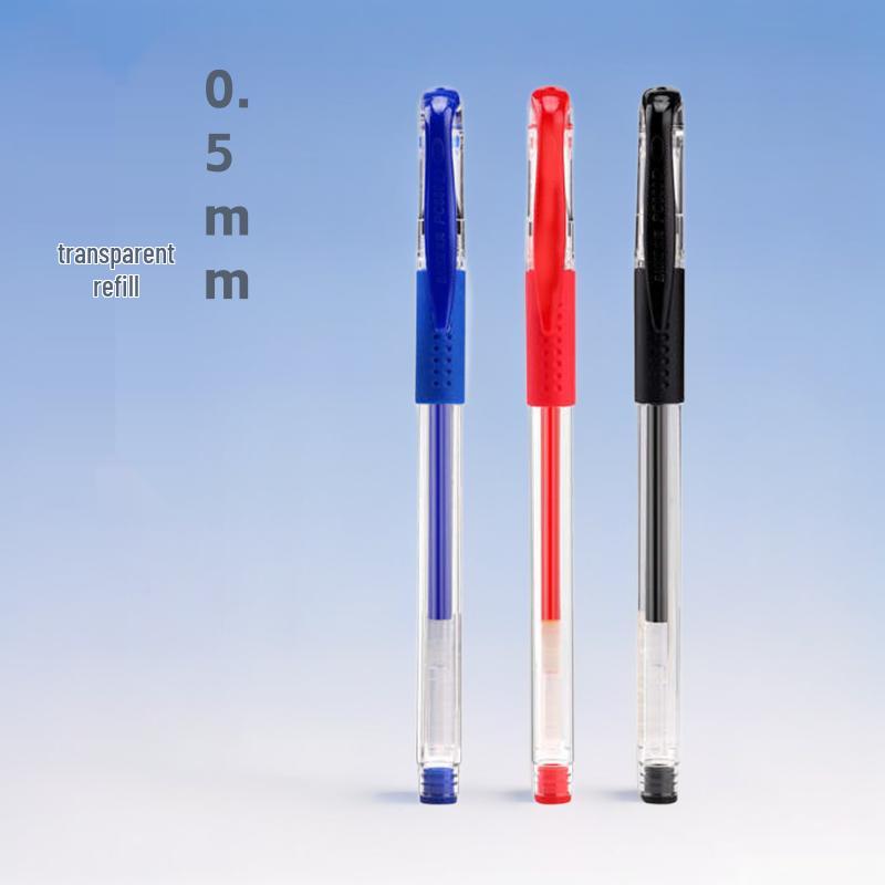 0.5mm Black Student Ballpoint Pen: Quick-Drying Exam & Office Pen