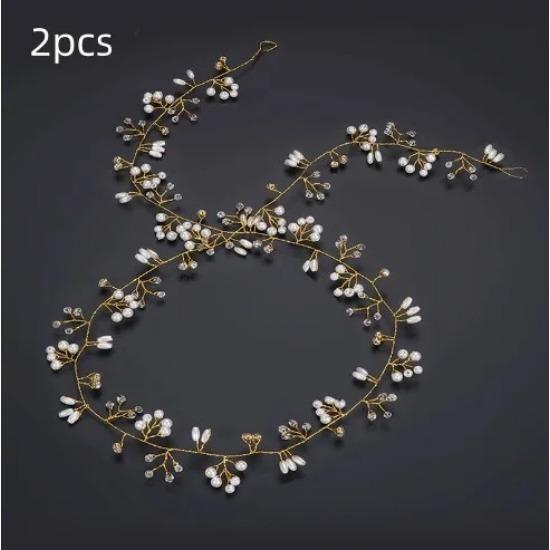 

2 шт. Хрустальные жемчужные свадебные повязки для волос, заколки, аксессуары для волос с бриллиантами для подружек невесты, свадебные украшения, головные уборы, французский