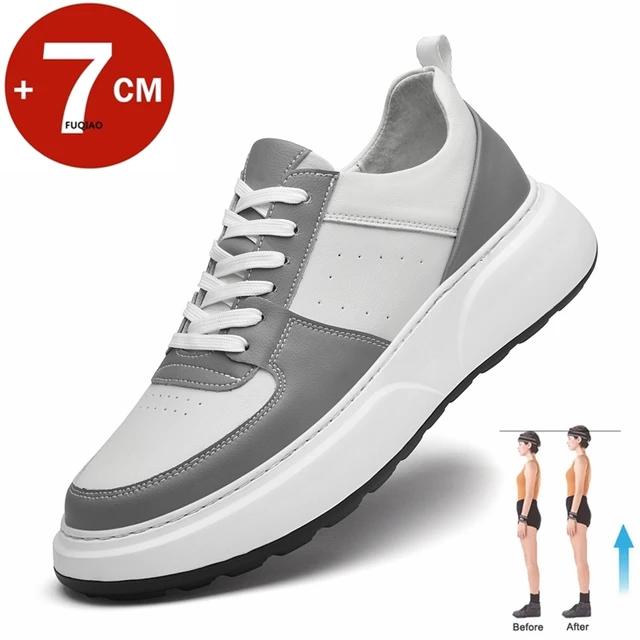 Man Sneakers Hidden Heels Elevator Shoes Breathable Heightening Shoes For Men Increase Insole 7CM Lift Sports Casual Taller Shoe