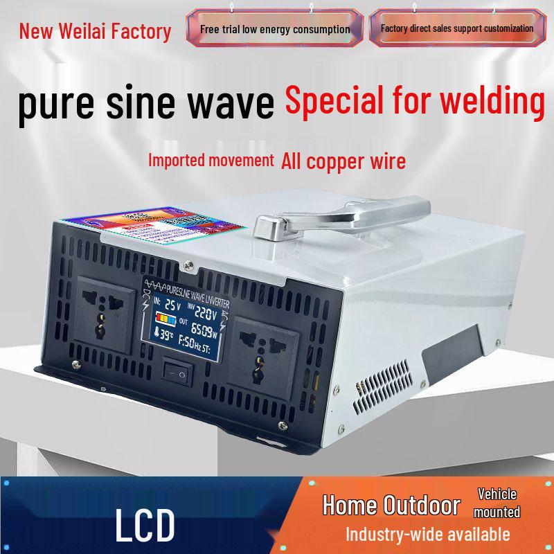 High-Power Pure Sine Wave Inverter: 12V-72V to 220V for Trucks, Freezers & Welding Machines