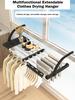 Multifunctional Extendable Clothes Drying Hanger Window Hanging Organizer Storage Rack Balcony For Airing  Towel Clothes Shoe