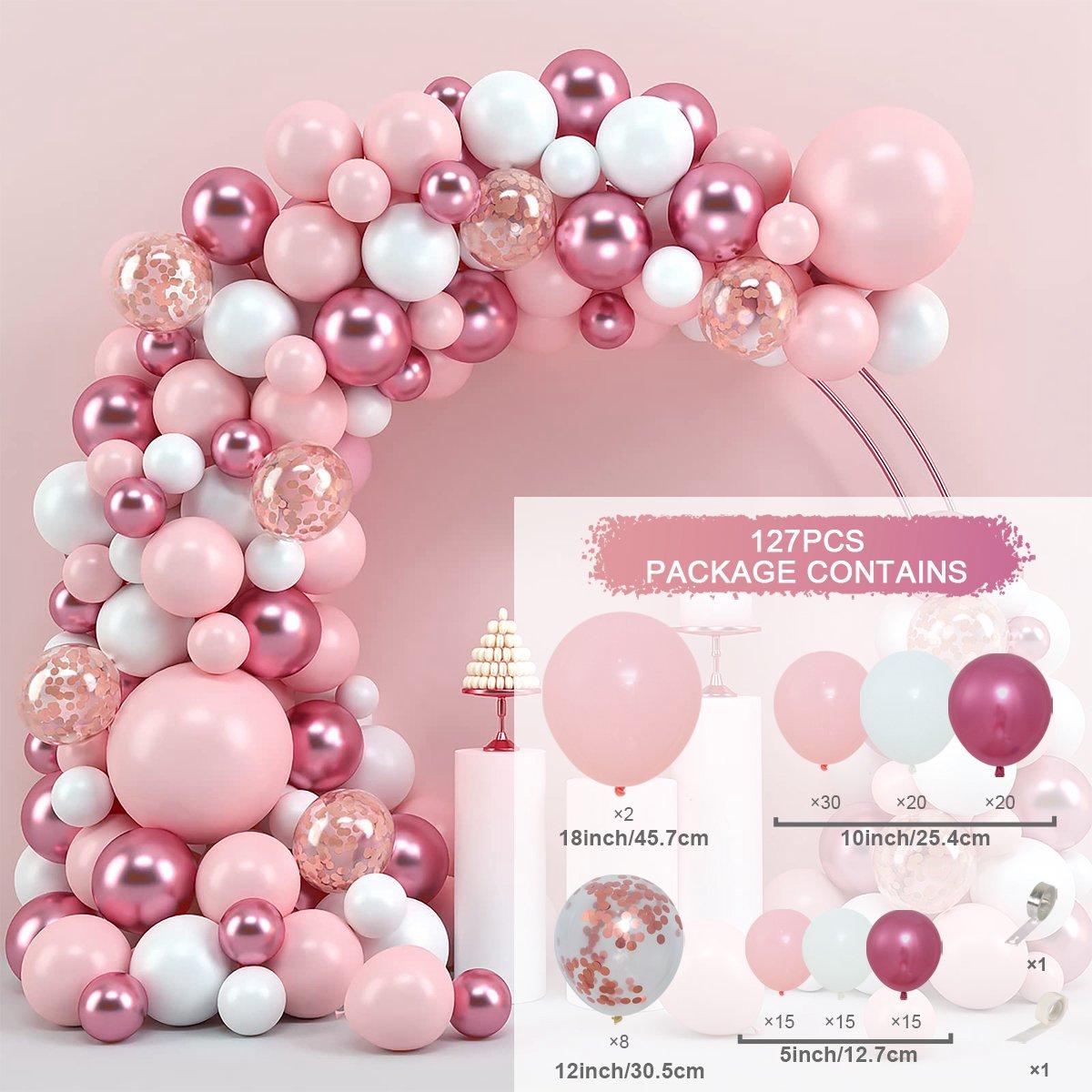 

Гирлянда из розовых и золотых шаров, арка, комплект розовых и белых золотых конфетти, латексные гелиевые шары, свадьба, день рождения, вечеринка для девочек, детский душ, декор as picture