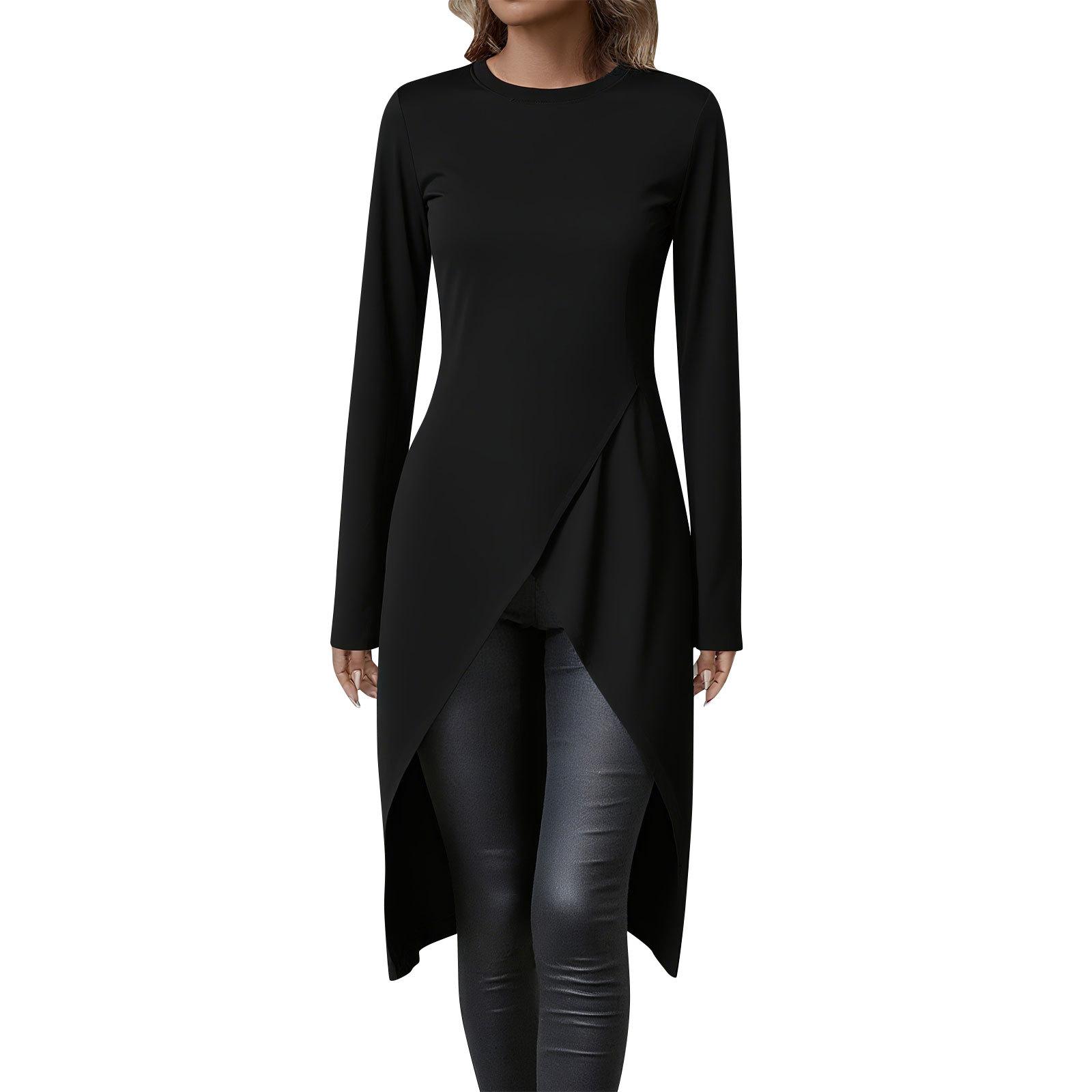 

Женский повседневный длинный художественный свитер в стиле ретро с длинным рукавом S чёрный