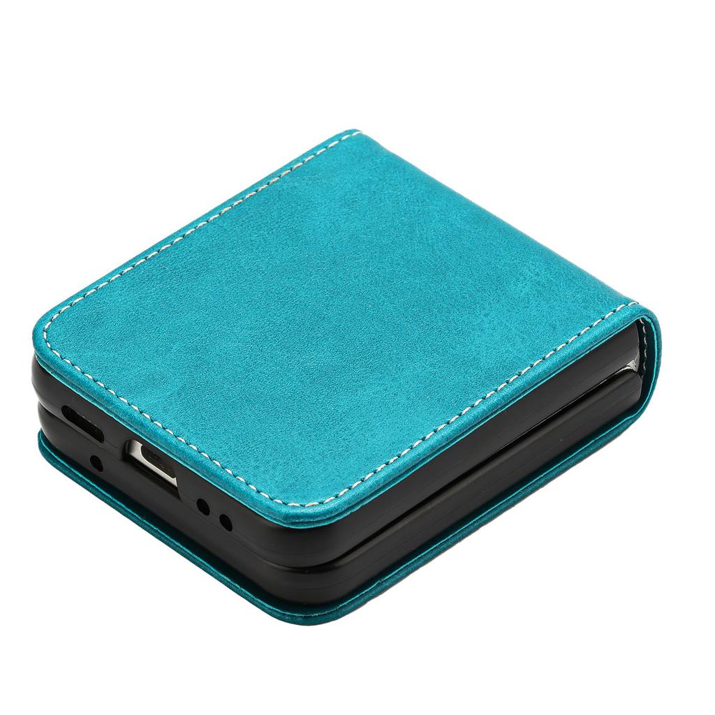 Applicable To Samsung Z Flip6 Mobile Phone Case Z Flip5 Simple Solid Color Calf Pattern Folding Protective Case Zflip4