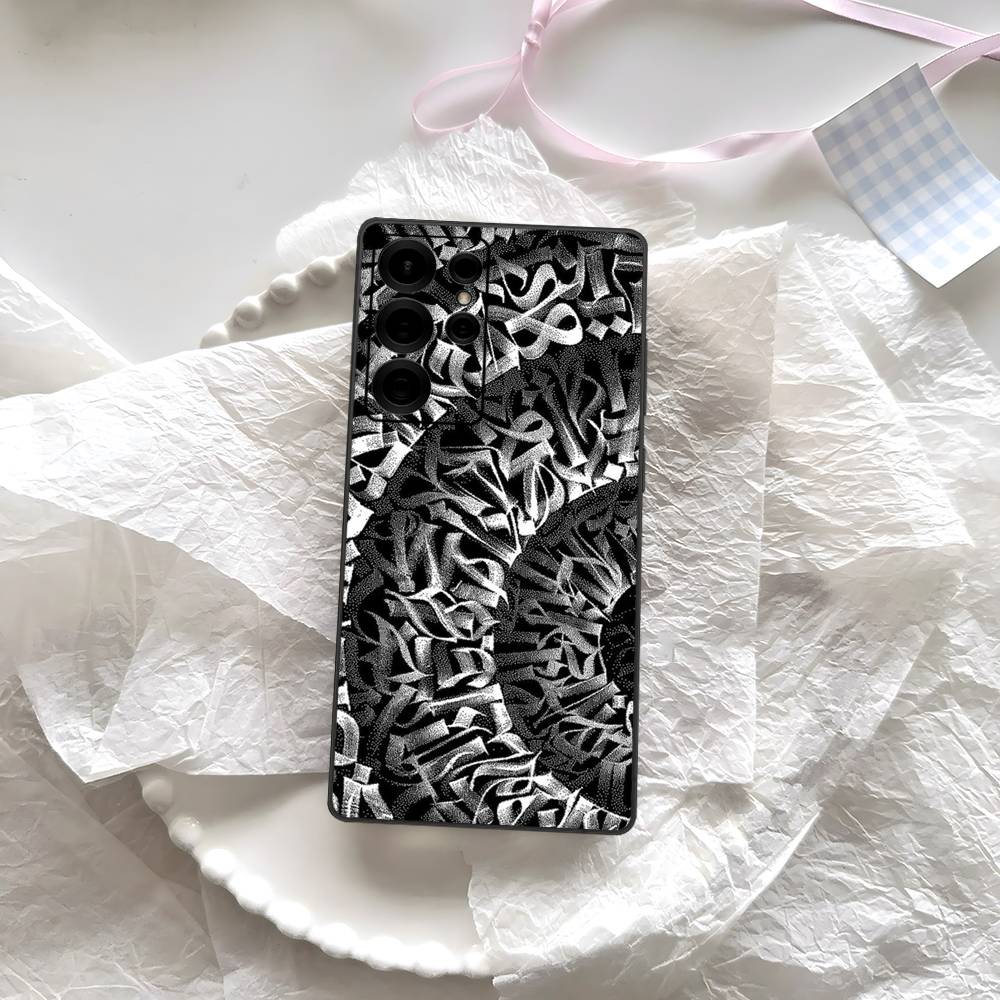 Pokras Totem Design Lampas Art Graffiti Phone Case Silicone PC+TPU For Samsung S10 20 30 22 23 24 Plus Lite Fundas