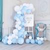 110PCS blue and white latex balloons, suitable for birthday, graduation ceremony, wedding, party decoration