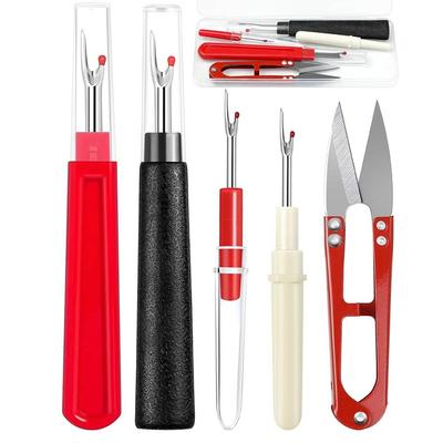 Easy Thread Removal Sewing Seam Set with Storage Box Comfortable Grip Stitch Unpicker with Thread Snips Multi-functional