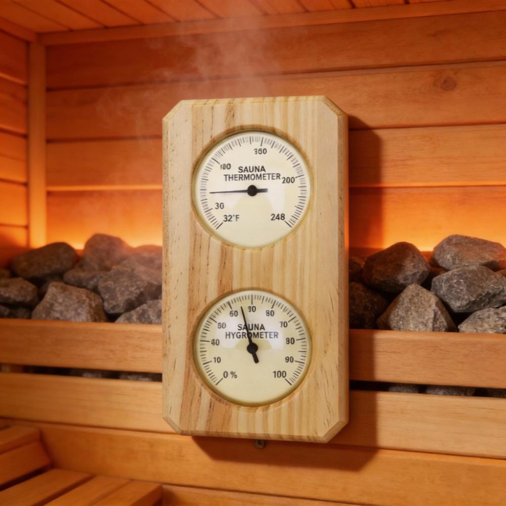 Wall Mount Hygrometer Sauna Hygrometer Steam Room Humidity Range 0 100 RH Easy Wall Installation For Wine Cellars