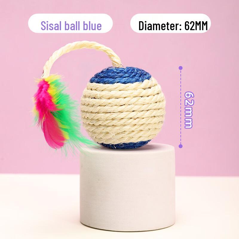 Hoopet Sisal Feather Cat Toy Balls