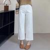 2026 New Versatile Straight-Leg Cropped Jeans for Women, Plus Size Narrow Wide-Leg Pants