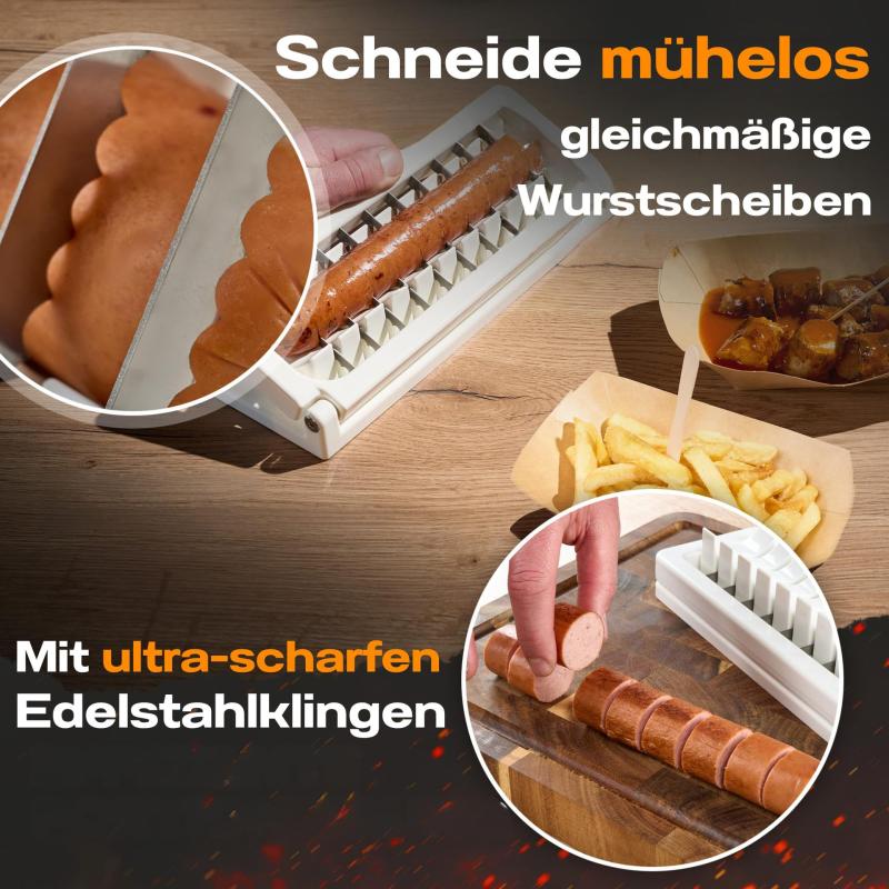 

Слайсер для бананов из нержавеющей стали многофункциональный слайсер для собак, резак для сосисок, овощерезка, слайсер для клубники, кухонные инструменты 1pcs