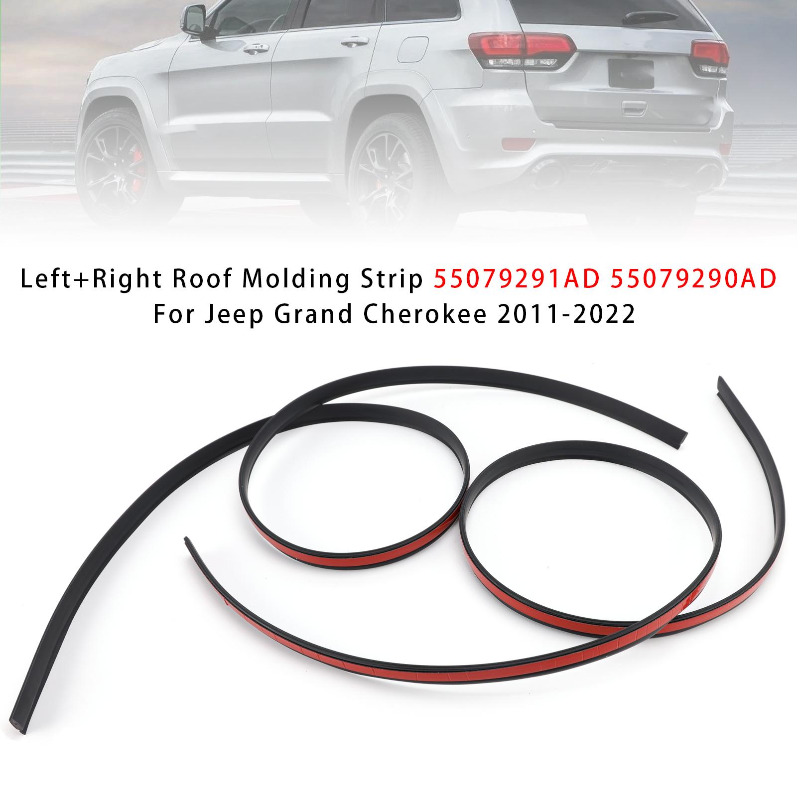 Left+Right Roof Molding Strip 55079291AD 290AD For Jeep Grand Cherokee 2011-2022