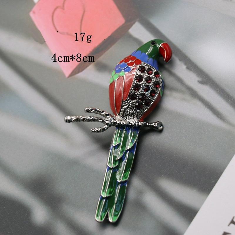 Mode Tropf Öl Glasur Brosche Vogel Retro Damen Pin Brosche Kleidung Anzug Trenchcoat Zubehör