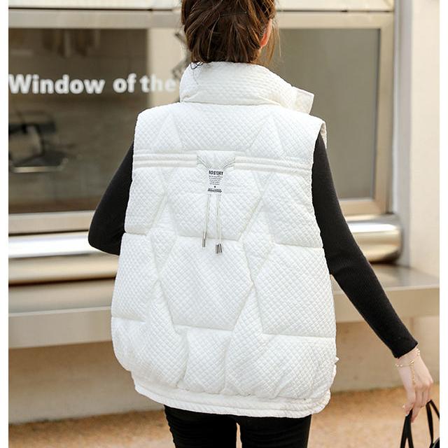 Höst lös passform koreansk stil jacka med krage förtjockad bomull för kvinnor