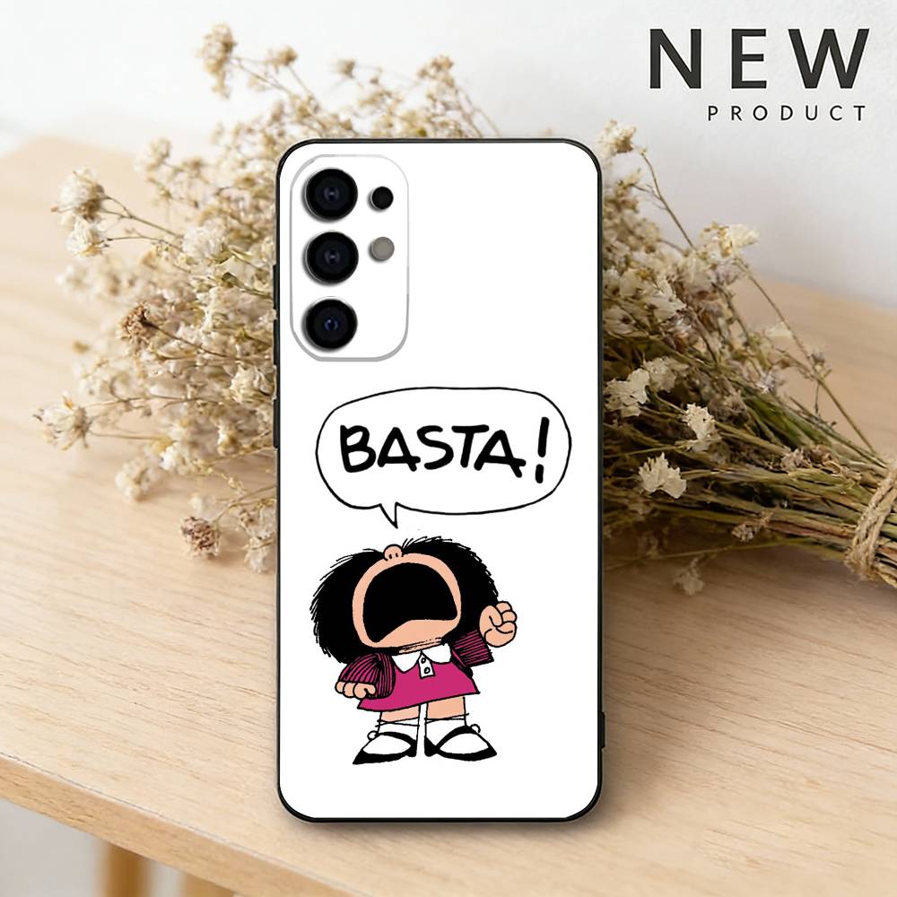 Funny Cartoon M-Mafalda  Phone Case For Samsung S26,25,24,23,22,30,21,10,9,Ultra,Plus,Lite Black Soft Case Samsung S235G