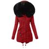 Ladies  Coat Womens Winter Warm Thick Long Jacket Hooded Overcoat