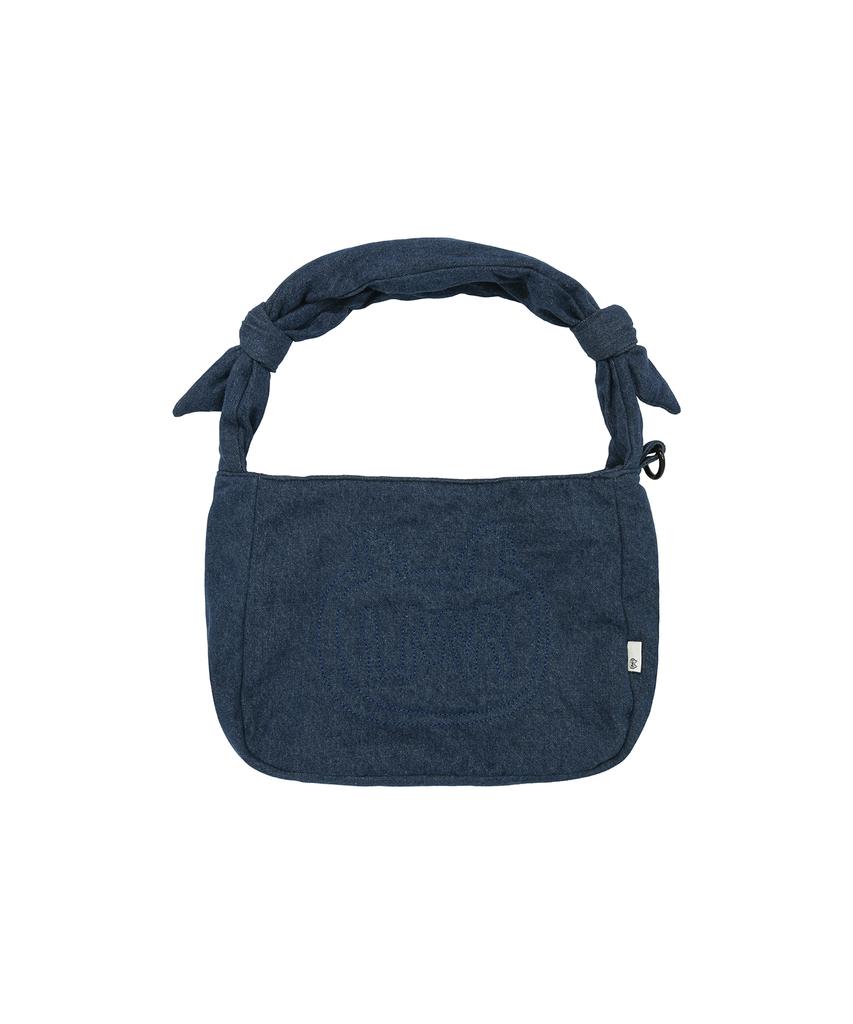 Lmr Stitch Point Denim Padded Crossbody Bag Blue