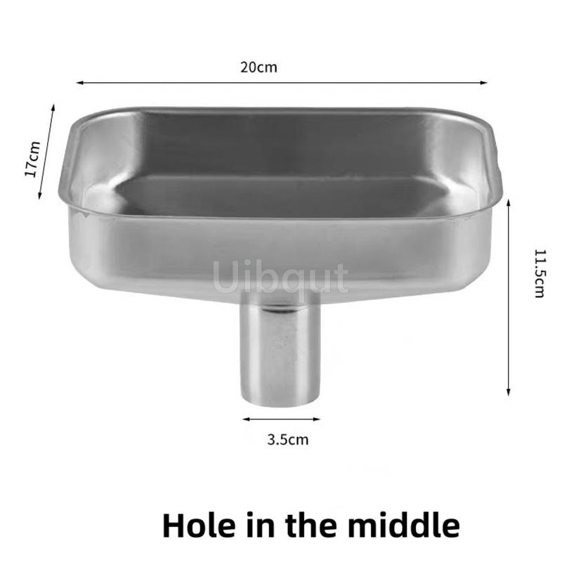 1PC Stainless steel square funnel large big diameter hopper rectangular kitchen funnels industrial wine liquid filling hoppers