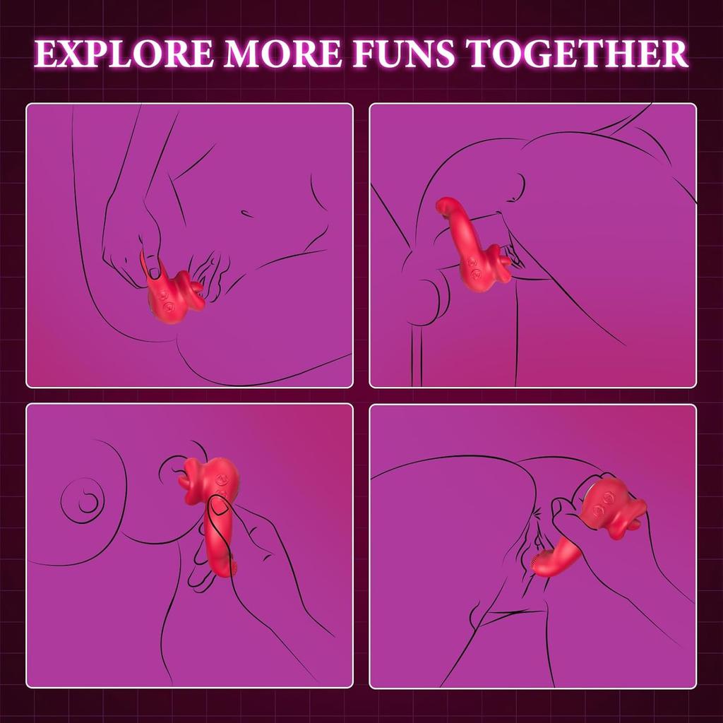 Men's Vibrating Penis Ring , Penis Vibrator, Clitoral and Testicle Stimulator, 10 Vibrations, Adjustable Vibrating Ring, Adult Sex Toys for Couples
