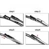 26"+18" Push Button Frameless Front Wiper Blades for Skoda Karoq 2017-2023, Skoda Kodiaq, VW Tiguan AD1, Seat Ateca, Skoda Octavia NX