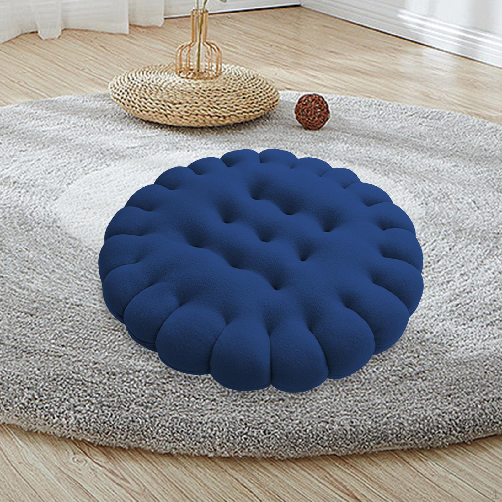 

Подушка в форме печенья, накидка на стул, милая, мягкая, удобная, простая, напольная подушка синий