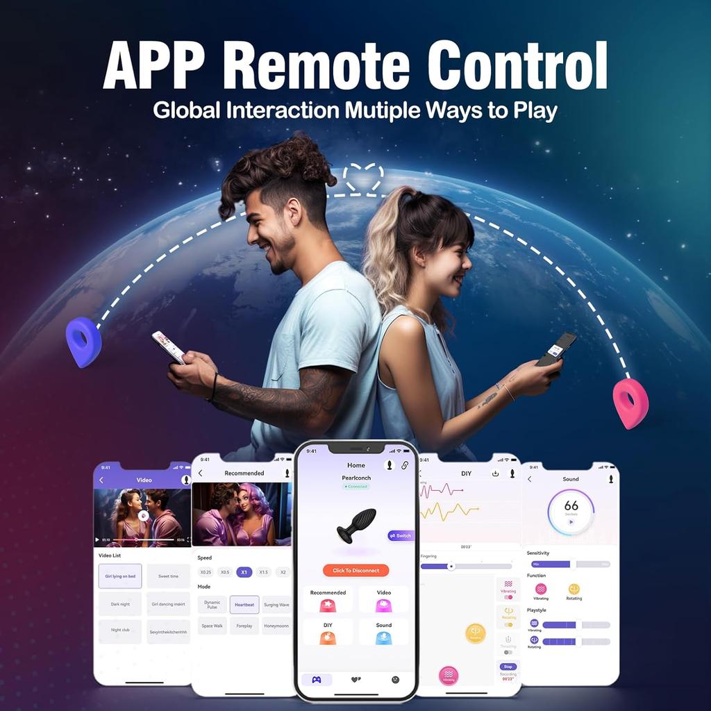 Adult Sex Toys for Men Prostate Massager - Games Vibrators Remote Control, Adult Toys Anal Plug Vibrating Butt Plug with 9 Vibrating Rotation Mode