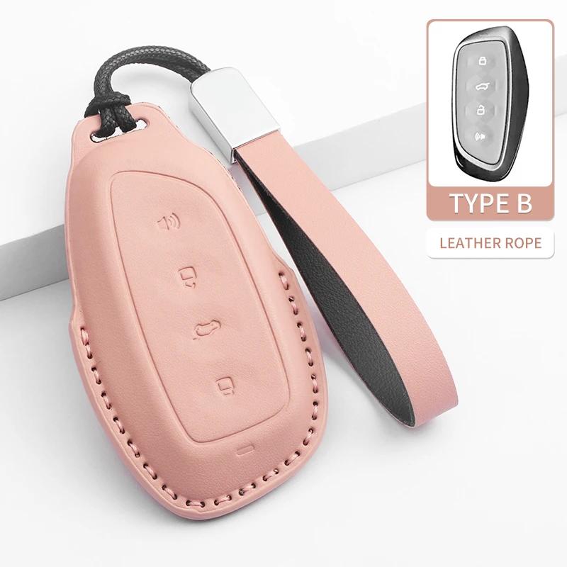 Interior Mouldings Leather Case Cover Car Key Protector Shell Fob Accessories For Haval Jolion F7 H9 H6 H2 F7X F7H H8 H3 H4 H1 H