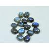 8X10MM Natural Labradorite Blue Fire Oval Cabochon Loose Gemstone 15Pcs Lot C-1087