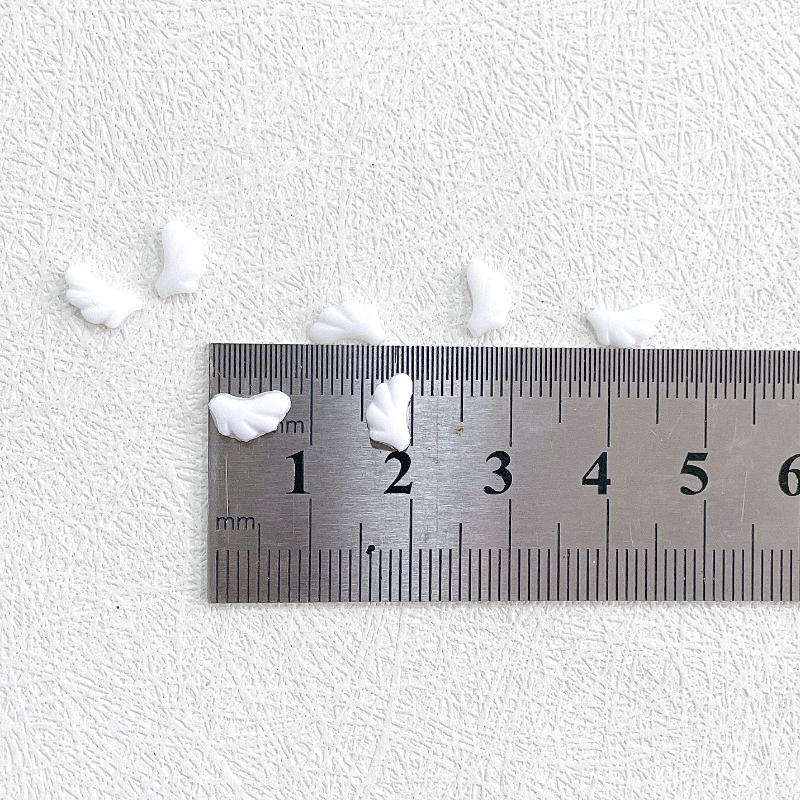 30Pcs Cute Angel Wings Nail Charms Luminous Mini Wing AB Flatback Resin Nail Accessories Jewelry DIY Decoration
