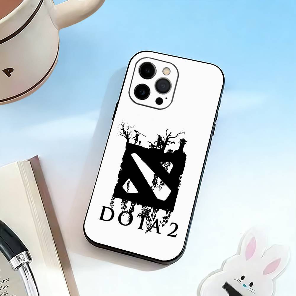 Games D-Dota 2  Phone Case For iPhone 17,16,15,14,13,12,11 Plus,Pro Max,XS,Soft Silicone Black Cover