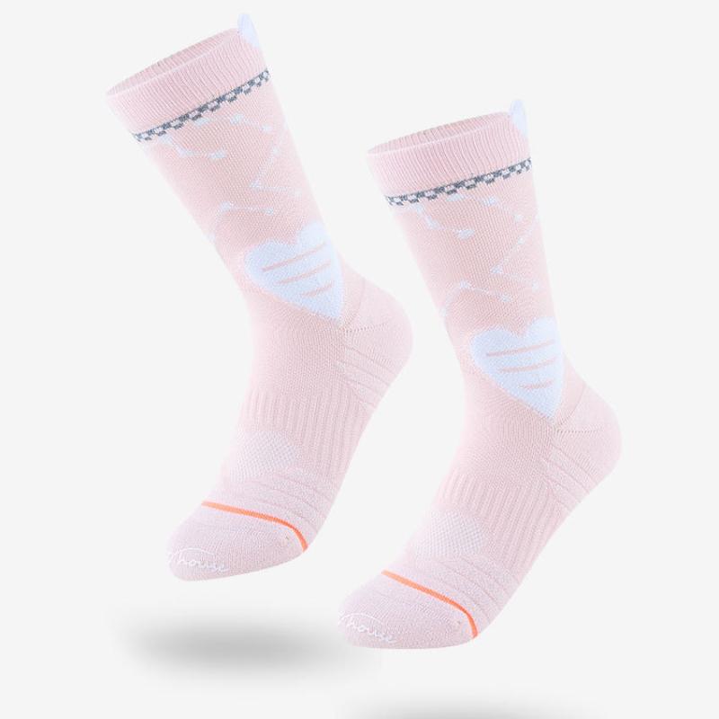 Rozmiar 35-39 Damskie skarpety rowerowe ze średnim stanem Profesjonalne frotte Oddychające skarpety sportowe