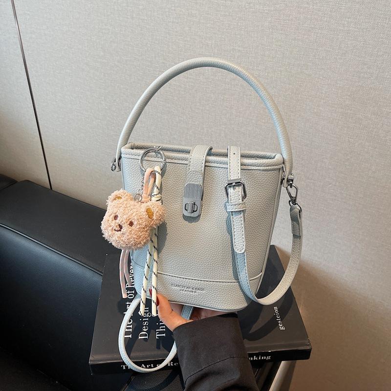 

Женская модная универсальная сумка премиум-класса через плечо, сумка-ведро кроссбоди синий