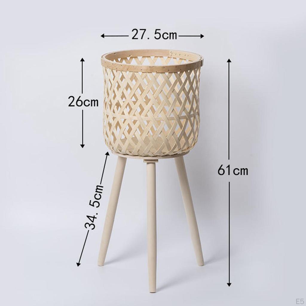 Erhöhter Blumentopfständer mit stabilen Holzbeinen